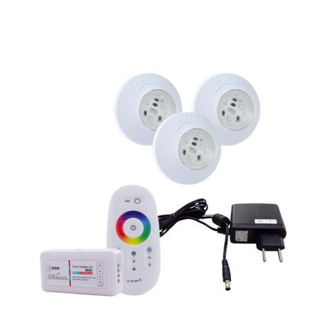 Kit3 Led Smd Rgb 95mm com Módulo e Fonte