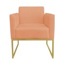 Ver imagem 4 de Poltrona Marisa Base Industrial Suede Espuma D-23 Terracota D'Rossi