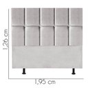 Ver imagem 3 de Cabeceira Cama Box King Estofada Poliana 195 Cm Suede:cinza Claro