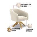 Ver imagem 5 de Cadeira Sala de Jantar Giratória Ma30 Kit 2 Stella Bouclê D03 - D'Rossi Cor Bege