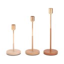 Ver imagem 1 de Kit Castiçais em Metal Dourado e Tons de Marrom 3pçs - Mart
