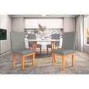 Ver imagem 2 de Cadeira de Jantar Reforçada Estofada - Balaqui Decor Cor:Linho Grafite