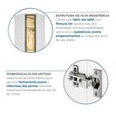 Ver imagem 6 de Guarda-Roupa Modulado de Canto Oblíquo 1 Porta Reflecta com LED 100% MDF Cairo Branco/Neve