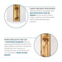 Ver imagem 7 de Guarda-Roupa Modulado de Canto Oblíquo 1 Porta Reflecta com LED 100% MDF Cairo Branco/Neve