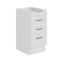 Ver imagem 2 de Balcão Planejado 4 Gavetas 40cm sem Tampo com Rodapé Ipanema CabeCasa MadeiraOriginals Branco