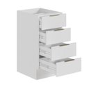 Ver imagem 5 de Balcão Planejado 4 Gavetas 40cm sem Tampo com Rodapé Ipanema CabeCasa MadeiraOriginals Branco