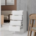 Ver imagem 4 de Balcão Planejado 4 Gavetas 40cm sem Tampo com Rodapé Ipanema CabeCasa MadeiraOriginals Branco