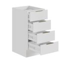 Ver imagem 5 de Balcão 4 Gavetas 40cm sem Tampo com Rodapé Ipanema CabeCasa MadeiraOriginals Branco