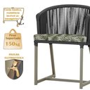 Ver imagem 4 de Mesa com 4 Cadeiras de Jantar Roma 100cm e Noronha em Aluminío Fendi Corda Nautica Estofado 5 Trama