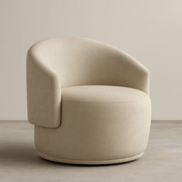 Poltrona Orgânica Oasis Bouclé Premium - Bege - 1