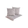 Kit 5 Pçs Peseira Cama King e Almofadas Cheias Grécia Jacquard: Cáqui - 1