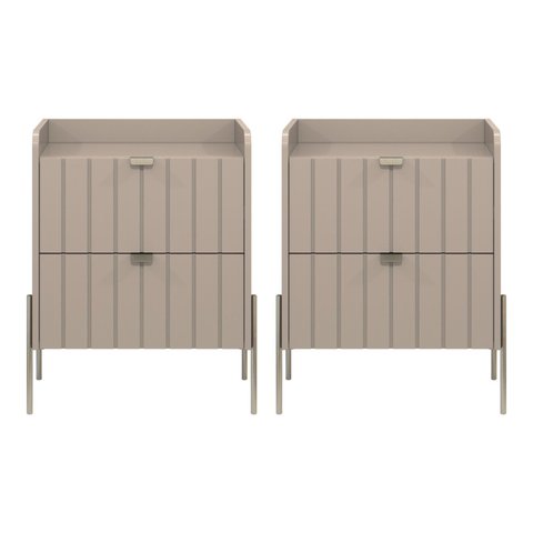 2 Mesas de Cabeceira Vênus Mdf 45cm
