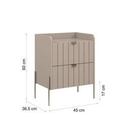 2 Mesas de Cabeceira Vênus Mdf 45cm - 5