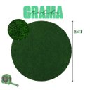 Ver imagem 2 de Tapete Decorativo de Grama Sintética - 200x200cm, 11mm