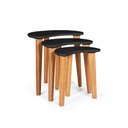 Ver imagem 3 de Mesas Laterais Decoração Kit 3 Elegance Napole Decor - Preto