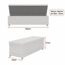 Ver imagem 4 de Puff Baú 195cm Hermione Facto Off White - Sallar Home