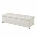 Ver imagem 5 de Puff Baú 195cm Hermione Facto Off White - Sallar Home