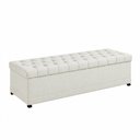 Ver imagem 1 de Puff Baú 195cm Hermione Facto Off White - Sallar Home