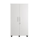 Ver imagem 5 de Guarda Roupa Solteiro Multiuso sem Gaveta Reforçado Ouro Fechadura com Chave Branco