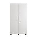 Ver imagem 5 de Guarda Roupa Solteiro Multiuso sem Gaveta Reforçado Ouro Fechadura com Chave Branco