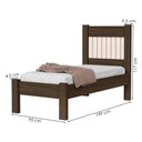 Ver imagem 3 de Guarda Roupa Solteiro 3 Portas 2 Gavetas e Cama de Solteiro Mdf Bela Chocolate Off Decmade