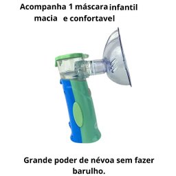 Inalador Nebulizador Portatil MESH Colors BABY Recarregavel Medicate Verde - 3