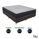 Ver imagem 3 de Cama Box Bipartido Casal Marrom e Colchão Airtech 150 D45 Ortobom