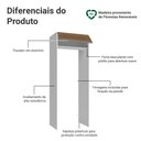 Ver imagem 3 de Porta-geladeira 83 Cm 1 Porta Basculante Branco/rustic Glamy Madesa