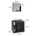 Ver imagem 5 de Conjunto Balcão C-cuba L38 e Espelheira Soft 500 Carvalho Dark C-branco Chess Carvalho Dark C-preto