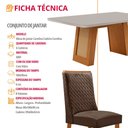 Ver imagem 7 de Mesa de Jantar Carolina 180cm Tampo MDF Vidro Canto Copo com 6 Cadeiras Carolina