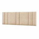 Ver imagem 1 de Cabeceira Cama Box Estofada Casal King 2,00 Suede Bege com LED