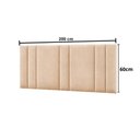 Ver imagem 2 de Cabeceira Cama Box Estofada Casal King 2,00 Suede Bege com LED