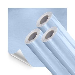 Kit 6 Metros de Papel de Parede Lavavel Modelo Alto Brilho Azul Caribe - 1