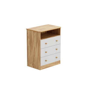 Cômoda Infantil Smim Peroba em 100% Mdf Branco com Amêndoa