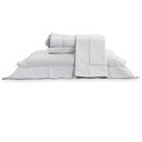 Ver imagem 2 de Jogo de Cama Casal 300 Fios Constantine - Marken Fassi Branco/Cinza