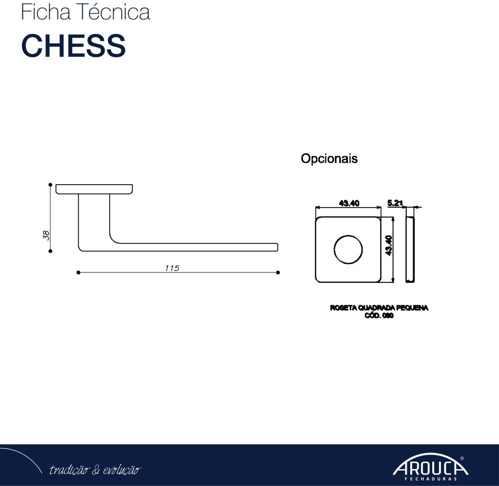 Fechadura Banheiro Chess 508084/40 Zce - 2