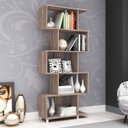 Ver imagem 1 de Estante de Livros Retrô 79CMX184CM Nichos ESM209 Marrom