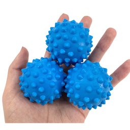 Kit 3 Brinquedo Pet Bolinha Maciça E Cravo P/ Cão Peq 45mm Cor: Azul - 2