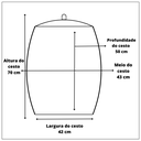 Ver imagem 4 de Cesto Redondo Grande De Roupa Junco Sintético Argila