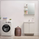 Ver imagem 2 de Cesto Redondo Grande De Roupa Junco Sintético Argila