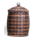Ver imagem 1 de Cesto Redondo Grande De Roupa Junco Sintético Argila