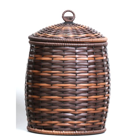 Cesto Redondo Grande De Roupa Junco Sintético Argila