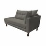 Divã Recamier Troya 2,00 Cm Lado Direito Linho Cinza - 3
