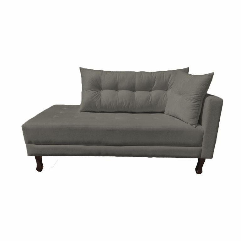 Divã Recamier Troya 2,00 Cm Lado Direito Linho Cinza Divã Recamier Troya 2,00 Cm Lado Direito Linho Cinza