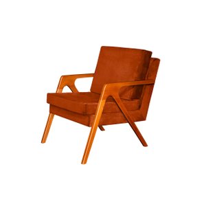 Poltrona decorativa Mona Luxo Dora Bela - 0126 Ferrugem