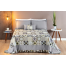 Cobre leito cama queen micropercal kit completo 250cm x 250cm almofada e refis - 1