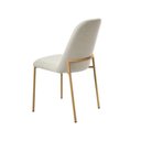 Ver imagem 3 de Kit 2 Cadeira Lucille Linho Mescla Cru Base Dourado 45cm - 70714