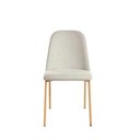 Ver imagem 2 de Kit 2 Cadeira Lucille Linho Mescla Cru Base Dourado 45cm - 70714