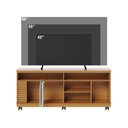 Ver imagem 4 de Rack Bancada Jurerê 1.5 para Sala de Tv até 65 Polegadas Naturale Off White Matte Colibri