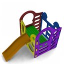Ver imagem 2 de Playground Infantil Plástico com Escorregador New Big Play Colorido Xalingo Brinquedos